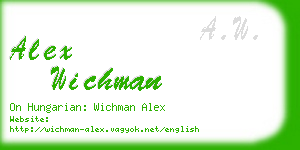 alex wichman business card